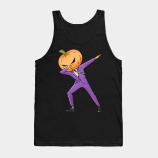 Dabbing Jack o Lantern Halloween Tank Top